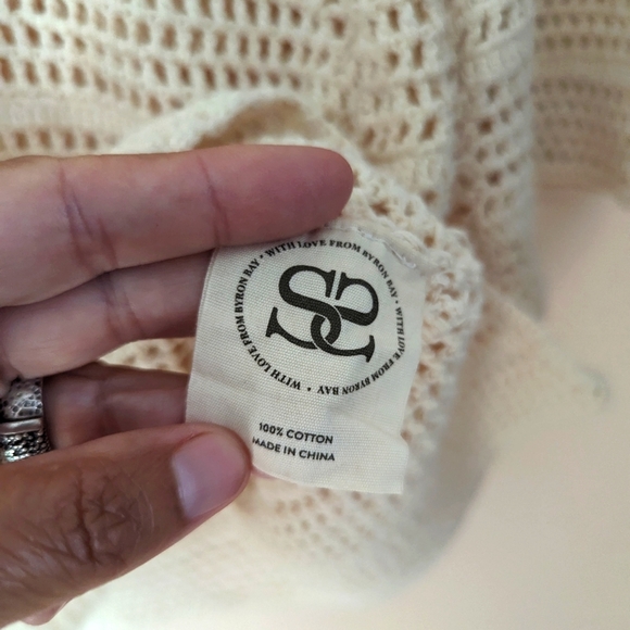 Spell Odette crochet beach coverup M - Picture 6 of 9